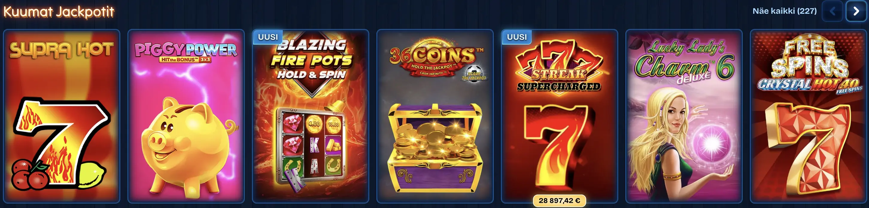 Dudespin jackpot-pelit